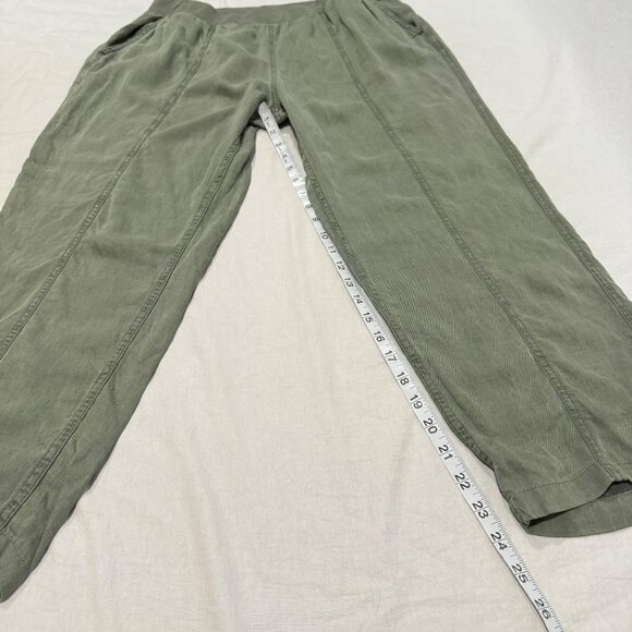 Faherty Arlie Linen Blend Pant in Thyme Size L - Picture 6 of 8